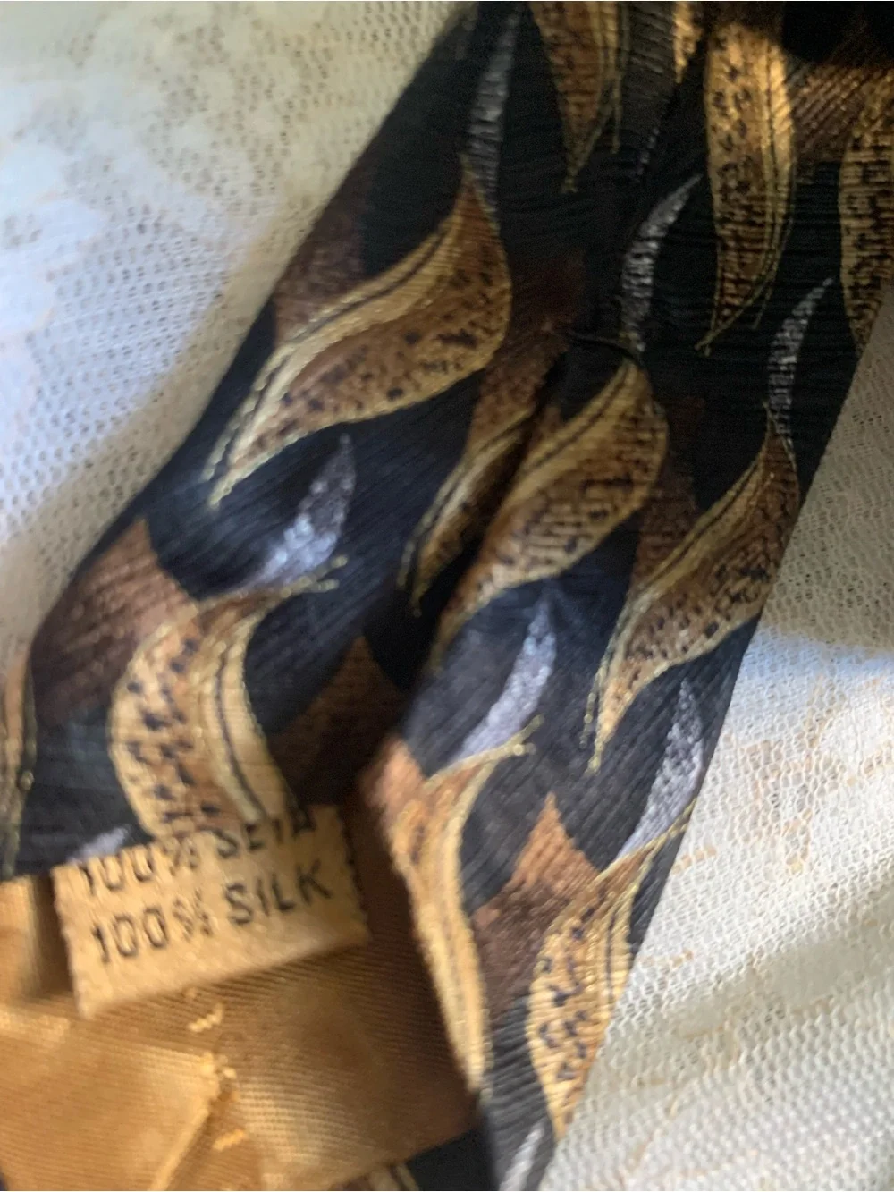 Lot of 4 Today's Man Neckties 100% Silk Multicolor Pattern Bundle Colorful Gray
